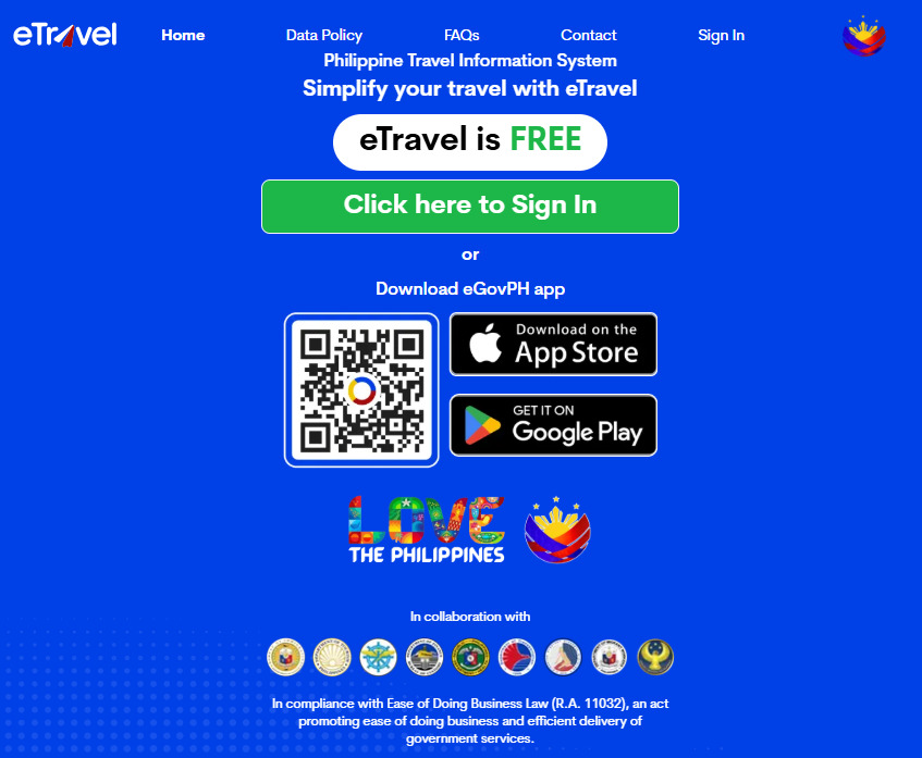 필리핀 입국 이트래블 사이트 바로가기 https://etravel.gov.ph/